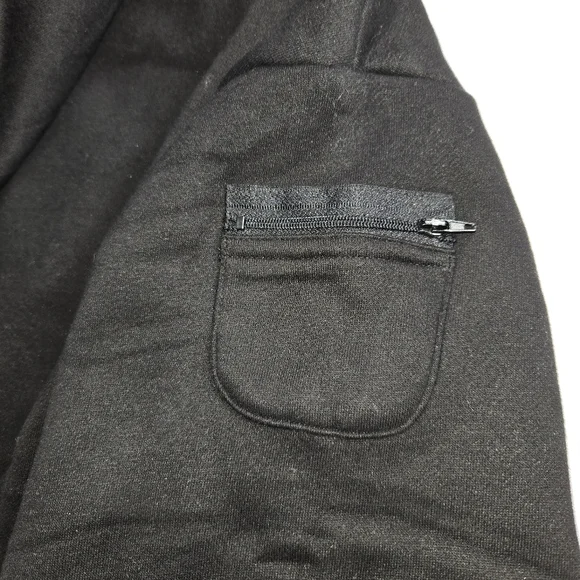 NEW COMFRT Black Sleeve Hoodie with Zipper Pocket. - Picture 7 of 9